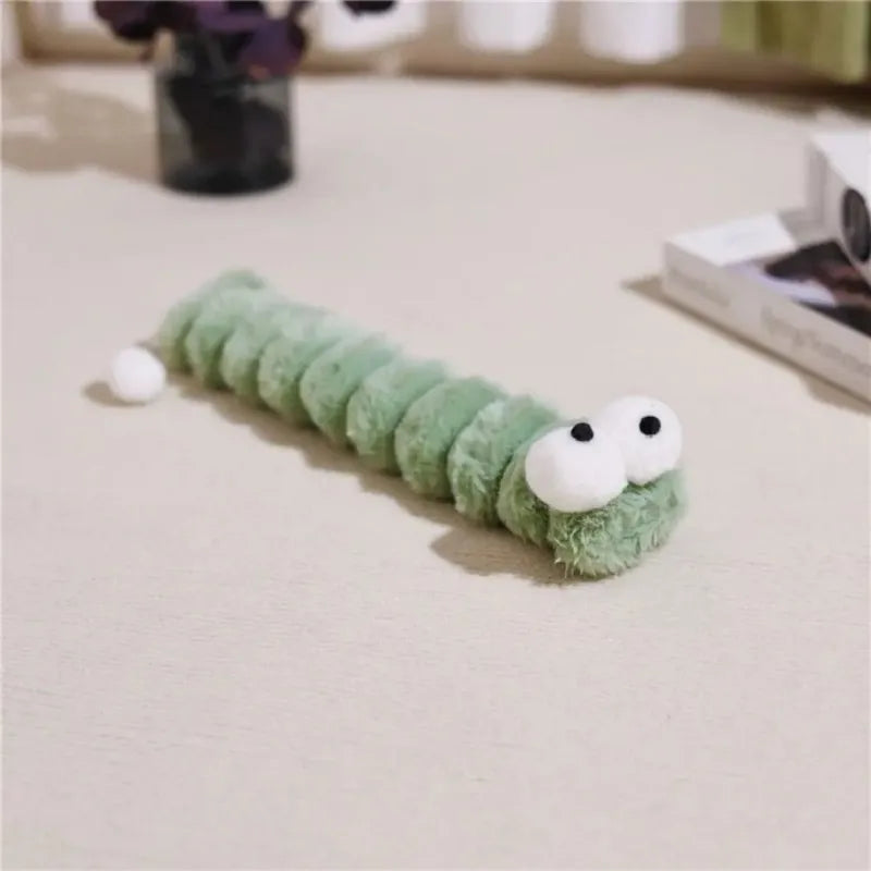 Caterpillar Design Interactive Cat Chew Toys Self-Entertainment Cat Kick Toy Soft Durable Catnip Toy for Boredom Relief Oasis Select
