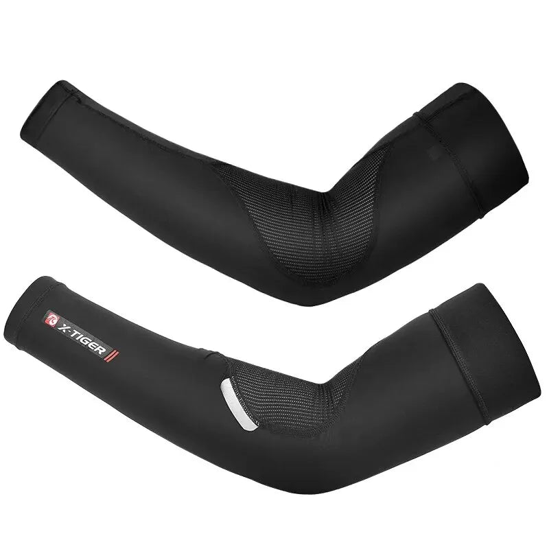 X-TIGER Breathable Arm Sleeve UV Protection Quick Dry Cycling Sport Ice Fabric Sunscreen Bands Elbow Pad Fitness Arm Sleeve Oasis Select XM-DPLT-LF3265-1 XL