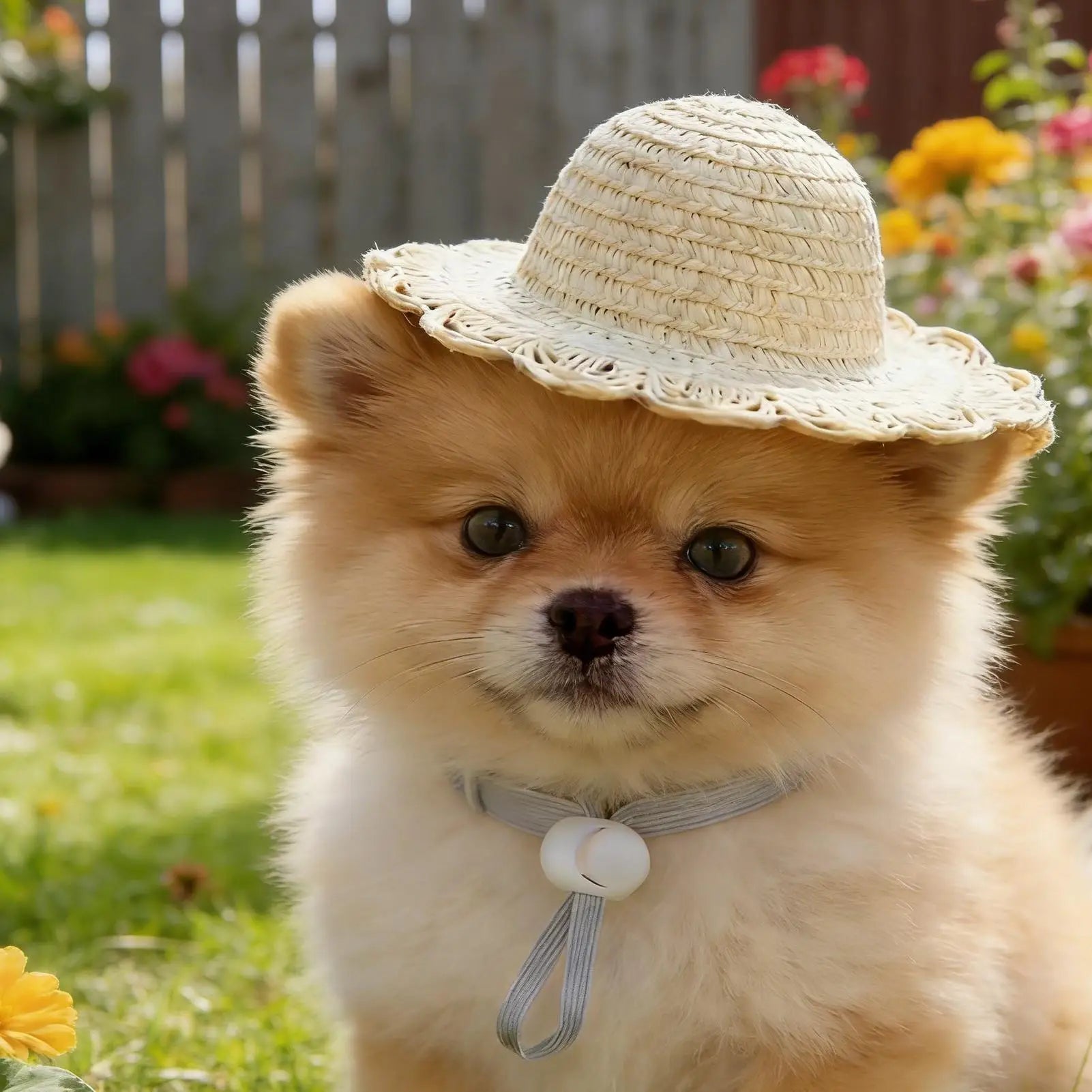 Dog Straw Hat Cute Adjustable Pet Woven Hat Dog Decorative Hat Photo Prop Dog Cat Sunshade Caps Run Straw Hat For Small Dog Cat Oasis Select