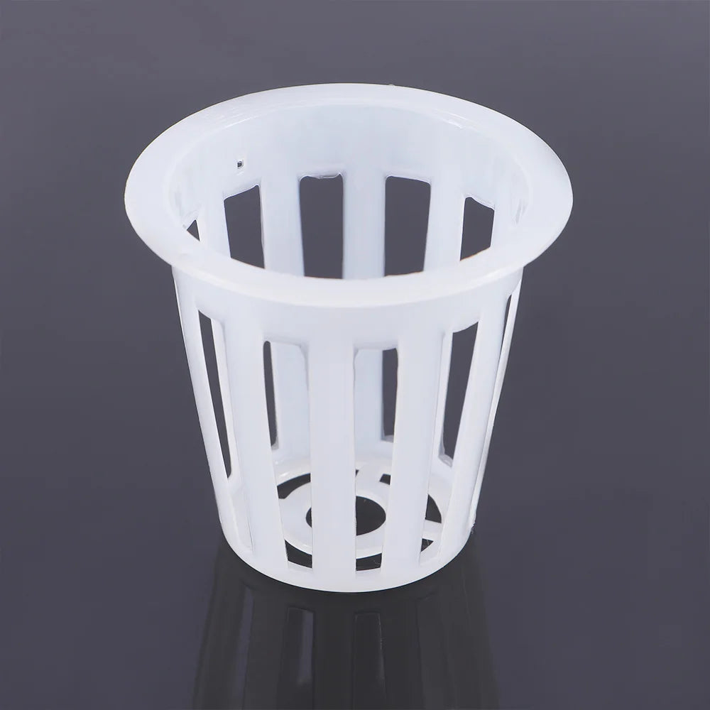 10pcs Plant Grow Hydroponic Garden Clone Planting Basket Mesh Pot Net Cup Nursery Pots Oasis Select White-05