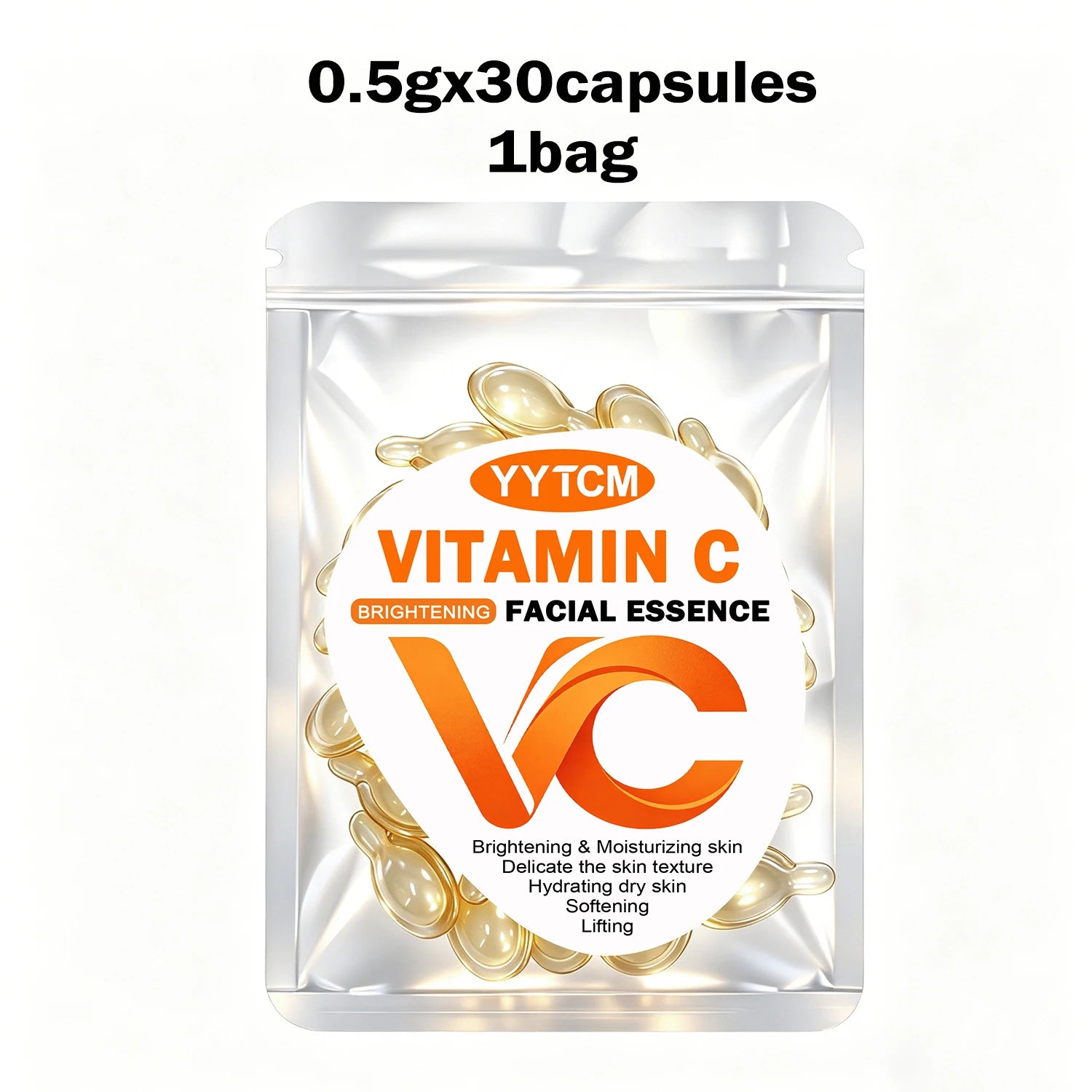 Vitamin C Face Serum Capsules – Retinol, Hyaluronic Acid & Vitamin E Face Serum Capsules Oasis Select 1 Bag 30 Capsules
