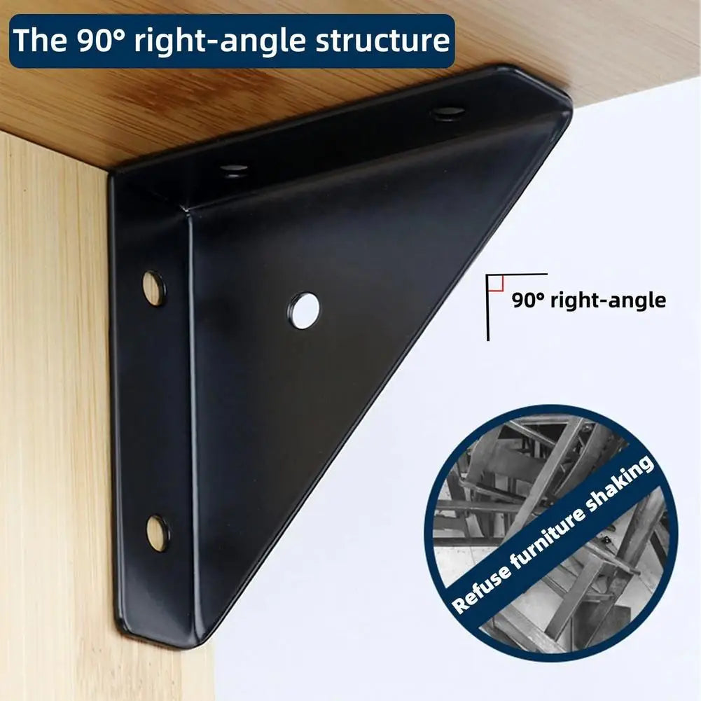 5-Pack 90° Steel Angle Brackets – L-Shape Corner Brace Set