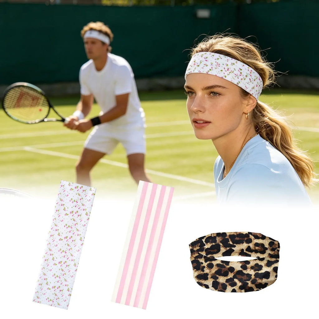 1PC Sport Headbands for Women Non-Slip Stretchy Sweatband Sports Stretchy Sweat Bands for Running Yoga Gym Cycling Fitness Oasis Select