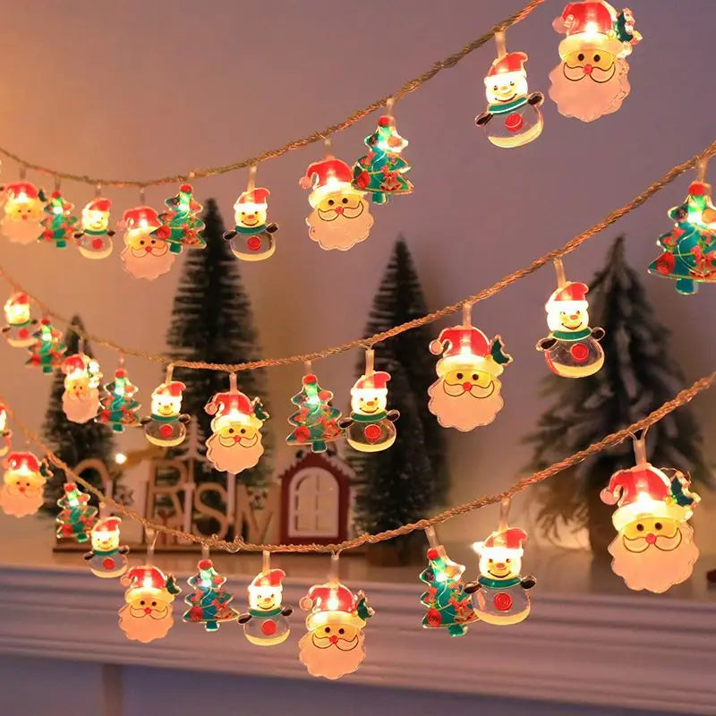 Christmas LED Color Light Strings Snowman Elders Christmas Tree Decorative Lights Scene Party Pendants Ambient Lights Oasis Select mix and match solar 12m100light