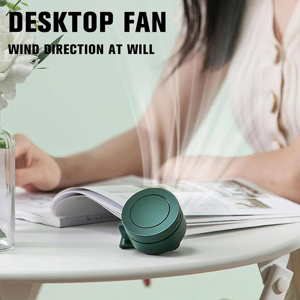 URGGU Clip-On Mini USB Rechargeable Bladeless Personal Fan