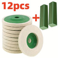 SLADE 4" Wool Polishing Wheel Disc for Angle Grinder – 100mm Wool Polishing Disc Oasis Select 12pcs