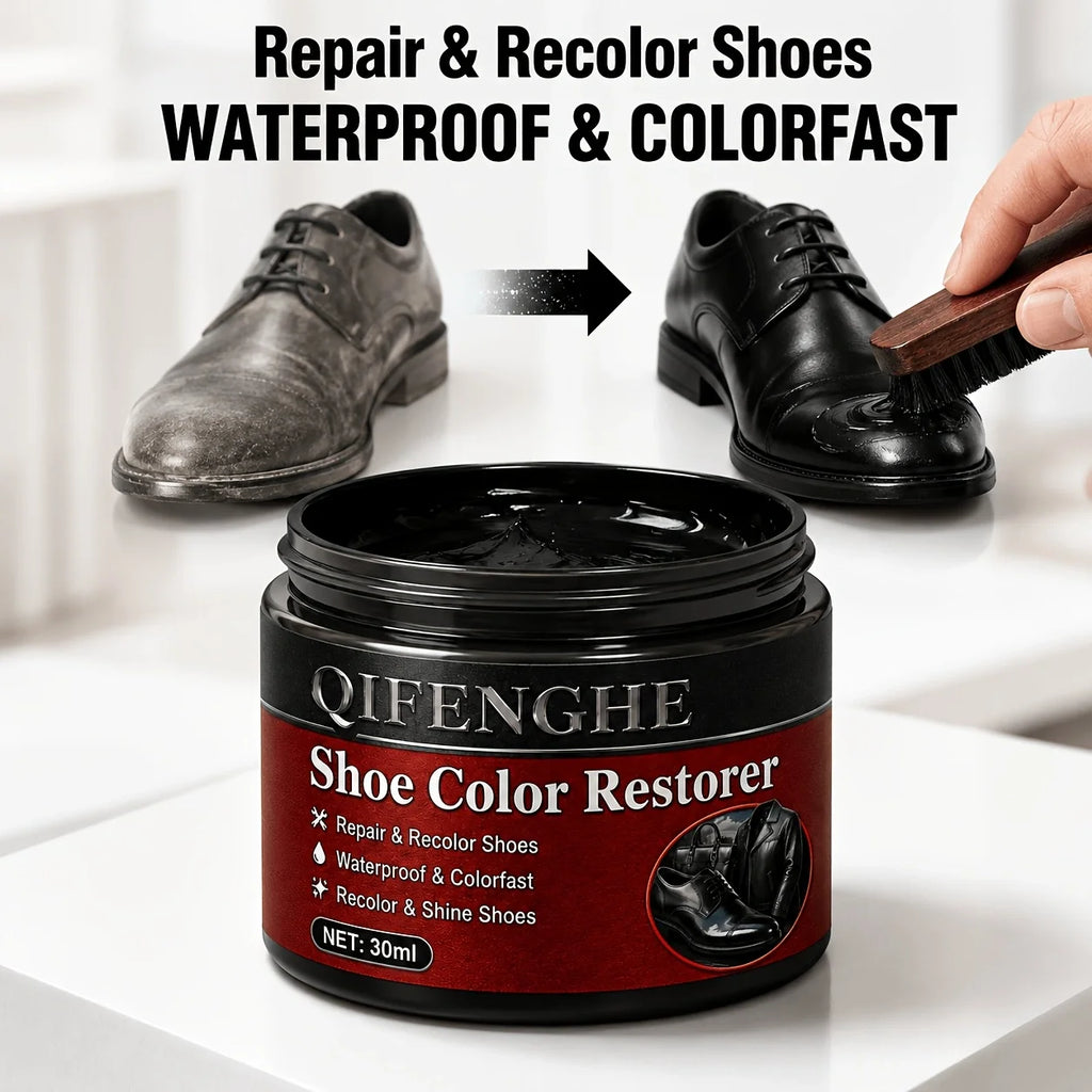Black Leather Shoe Repair Cream – Dye Restorer & Polish