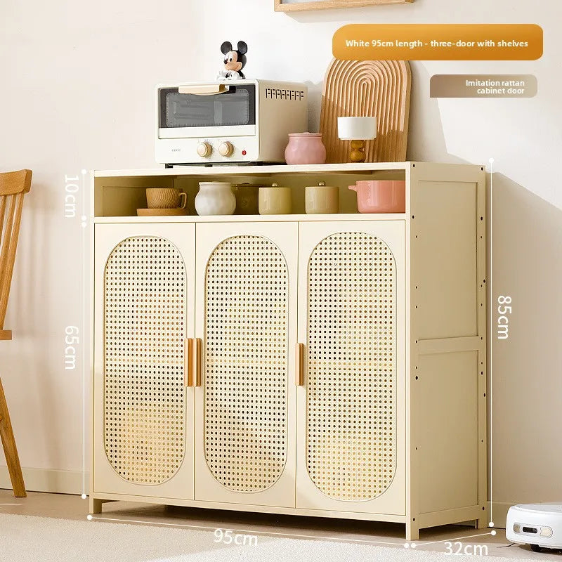 Tea Cabinet Living Room Against Wall Locker Storage Low Kitchen Shelf
