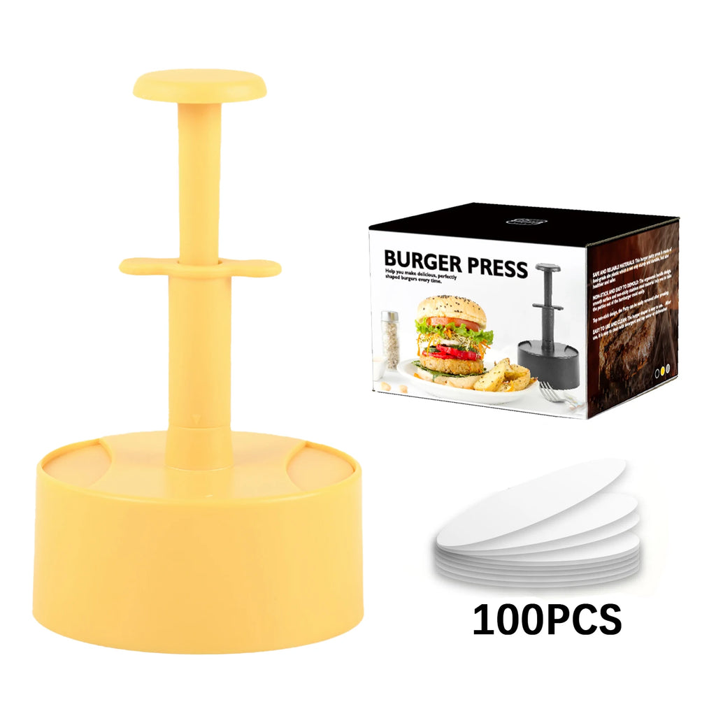 Manual Hamburger Patty Press | Food-Grade ABS Burger Mold