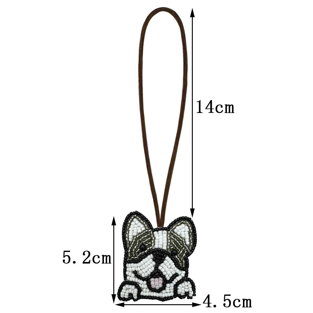 Fashion Animal Beaded Patch Pet Dog Diy Iron-on Applique For Bags Clothes Lanyard Accessories Embellishment Pendant Oasis Select Style 3