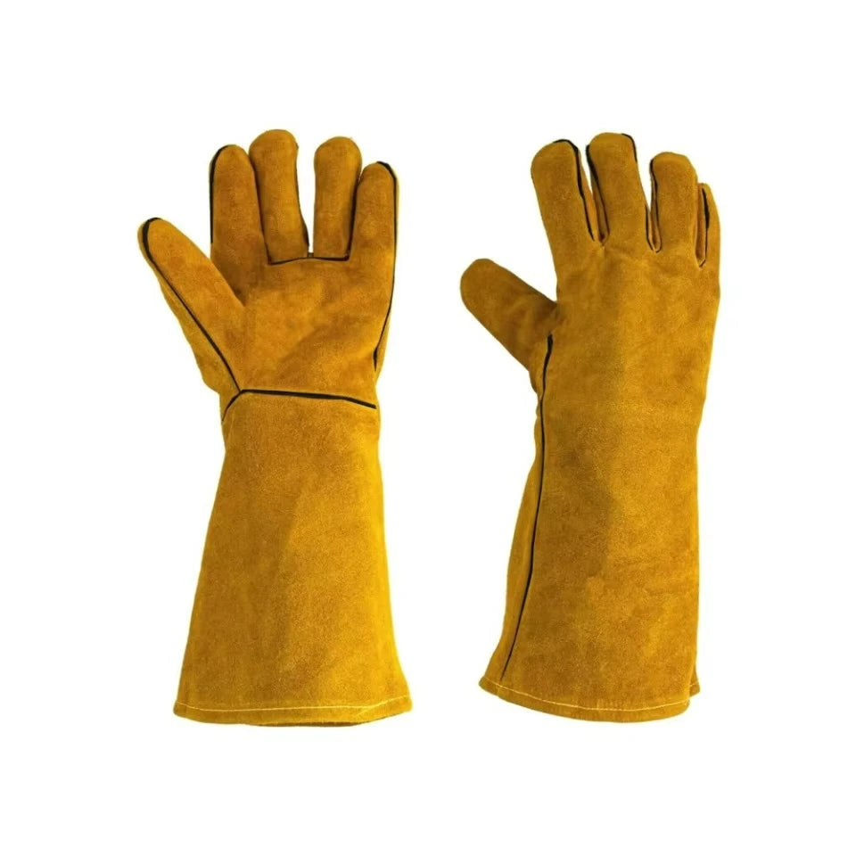 Flame-retardant Welding Work Gloves Heat-proof Metal Welding Protector Yellow Gloves Soldering Welding Gloves Tools Oasis Select