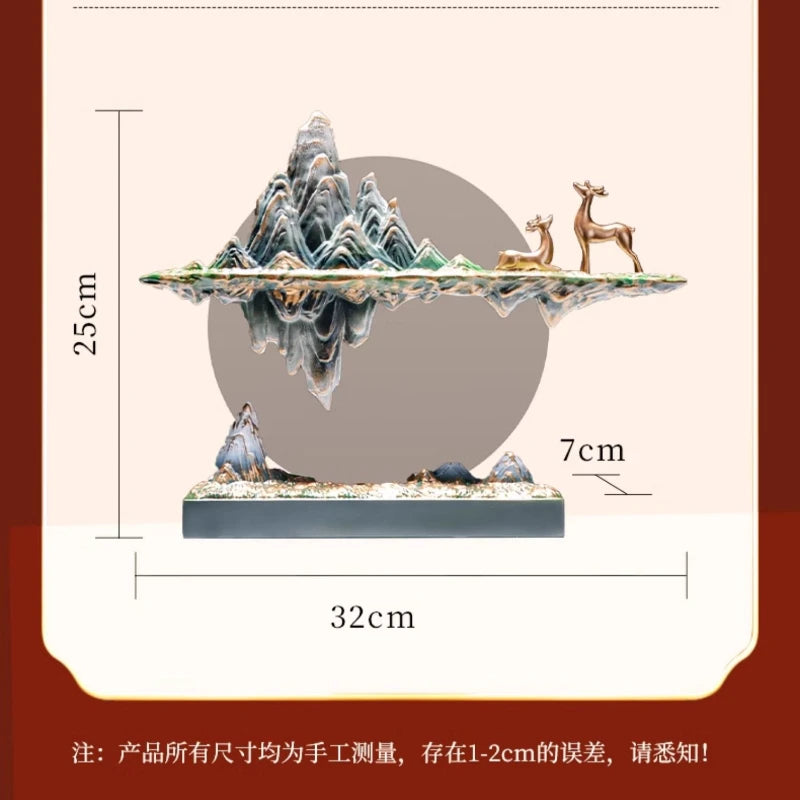 New Chinese suspension rockery decoration office desktop decoration living room art advanced sense niche housewarming gift Oasis Select