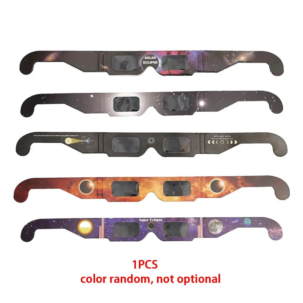 5/20pcs Paper Solar Eclipse Glasses Anti-uv Viewing Glasses Safe Shades Observation Solar Glasses Protect Eyes Random Color Oasis Select