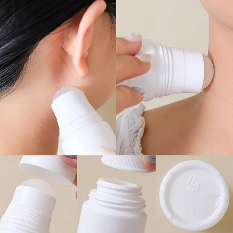 50/100ML White Plastic Roller Ball Essential Oil Sub-bottling Mist Container Travel Refillable Bottle DIY Deodorant Accessories Oasis Select