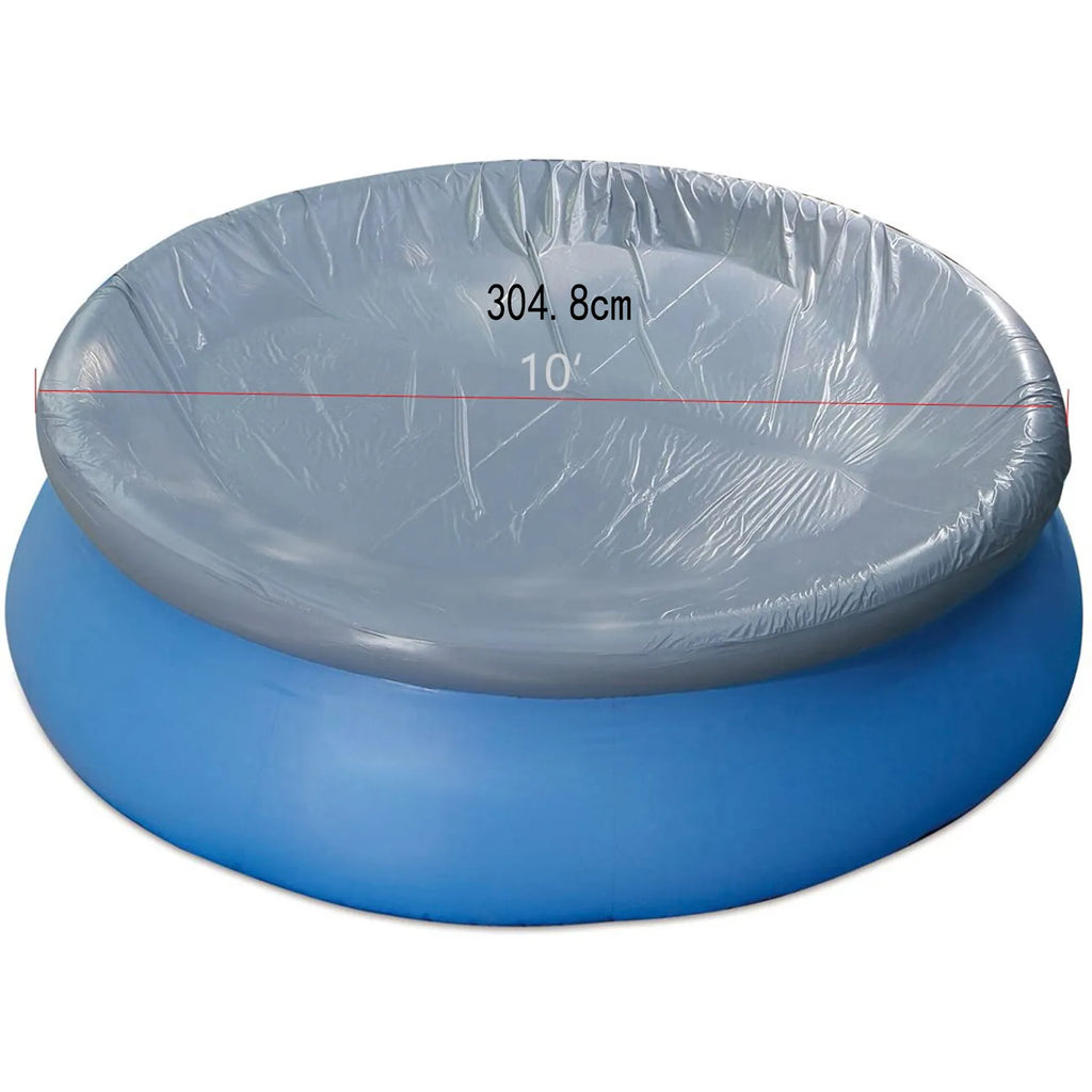 Round Swimming Pool Cover PE Woven Waterproof Cloth Dust Debris Cover Tarp Inflatable Pool Metal Frame Rectangle Pools Protector Oasis Select