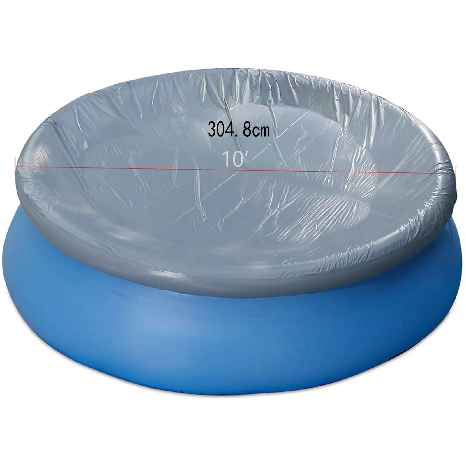 Round Swimming Pool Cover PE Woven Waterproof Cloth Dust Debris Cover Tarp Inflatable Pool Metal Frame Rectangle Pools Protector Oasis Select