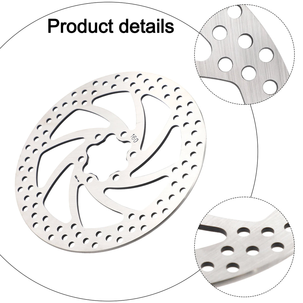 160MM Disc Disc Brake For Outdoor Cycling Carbon Steel Material High Hardness Lightweight Design Standard 6-Hole Oasis Select
