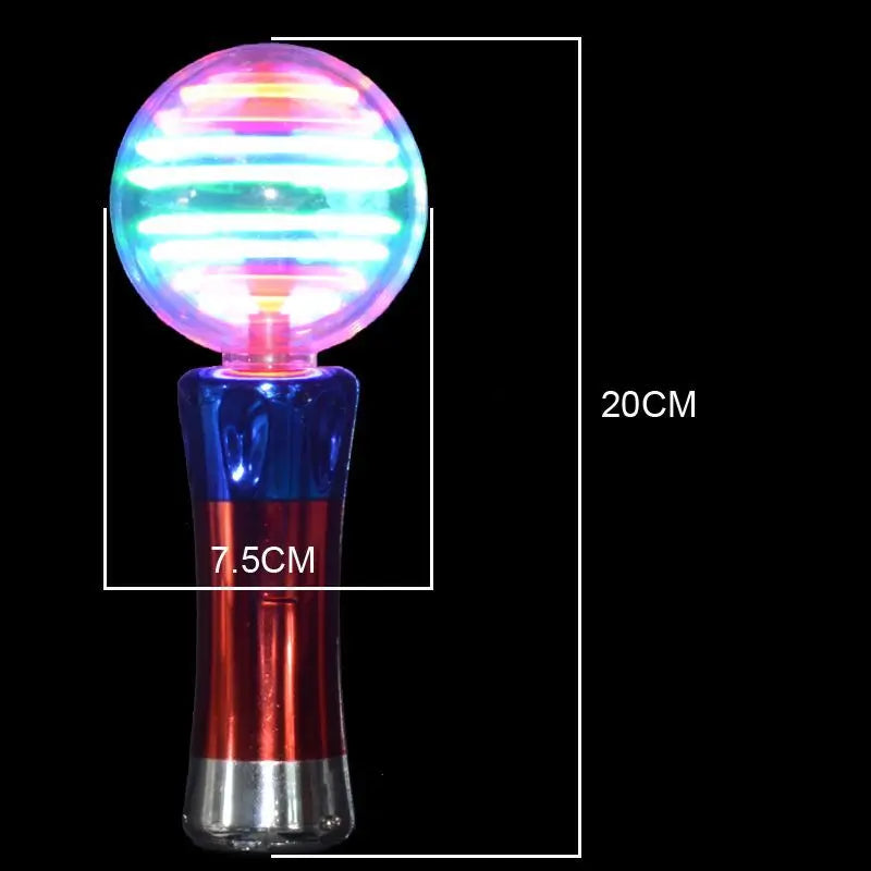 7.8 Inch Flashing LED Wand Classroom Prizes Light Up Magic Ball Toy Wand Thrilling Spinning Light Show for Boys & Girls for Kids Oasis Select
