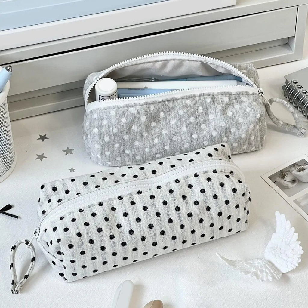 Pencil Bag Multifunctional Dot Design Pencil Case Large Capacity Stationery Pouch Stationery Organizer Bags Back To School Oasis Select