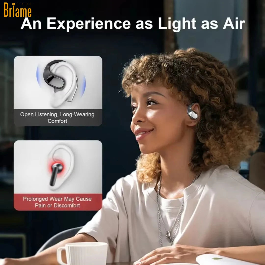 Briame OWS Bluetooth Earphones Wireless Sports In-Ear Headset with Microphone for Running Earhook Sport Headphones Game Headset Oasis Select