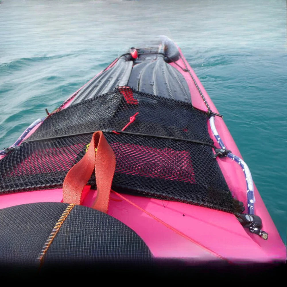 Heavy Duty Kayak Mesh Deck Bag Boat Essential Emergency Gear Storage Pouch Dinghy Boat Paddle Holder Oasis Select Default Title
