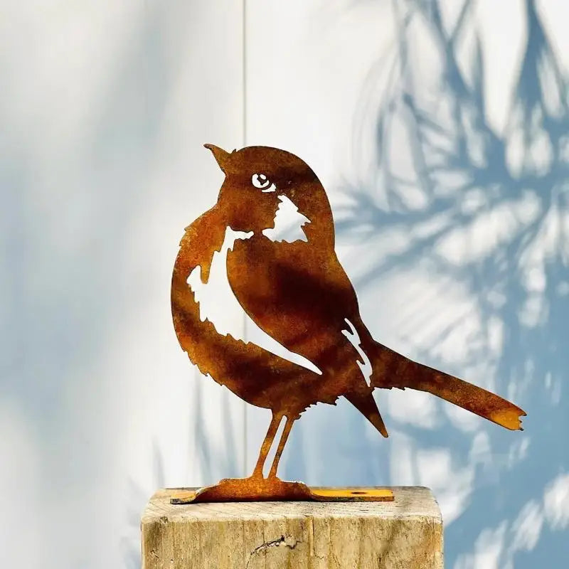 Rust Metal Bird Wall Art | Garden & Home Décor Ornament Metal Wall Ornament Oasis Select