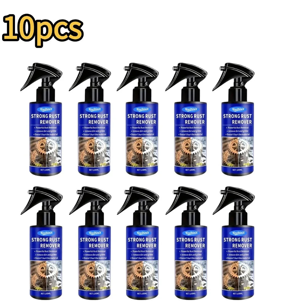 Car Rust Remover Auto Exhaust Pipe Rust Derusting Spray Quickly Car Wheel Hub Care Clean Metal Iron Prowder Stain Removal Agent Oasis Select 10pcs