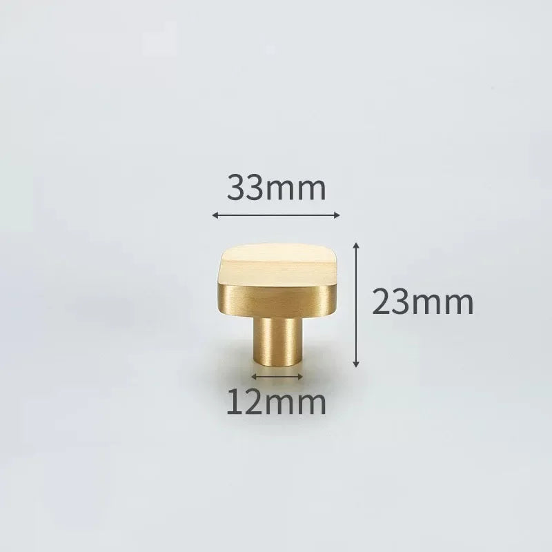 Solid Brass Cabinet Knobs | Modern Gold Furniture Pulls