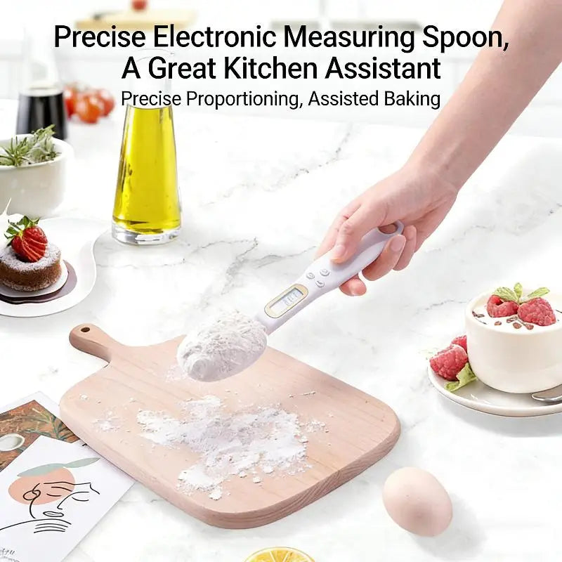 LCD Digital Measurement Adjustable Weighing Spoon Kitchen Scale Electronic Measuring Spoon Coffee Powder Scale Baking Scale Oasis Select