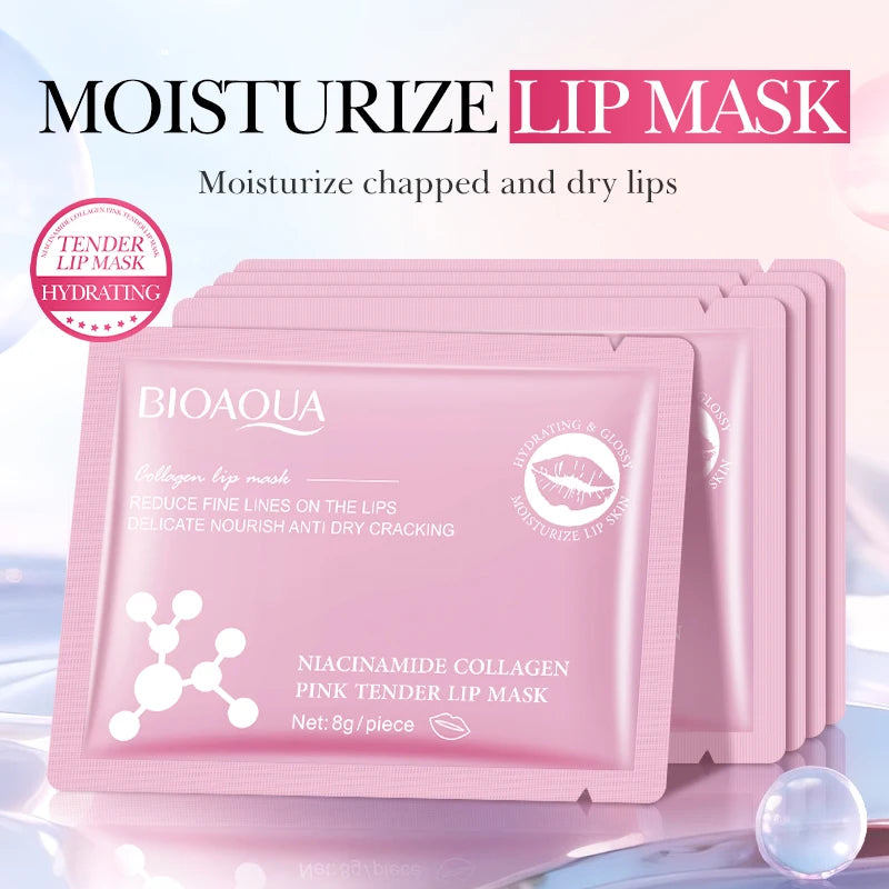 BIOAQUA Collagen Lip Mask 20pc – Moisturizing Lip Plumper Collagen Lip Mask Oasis Select
