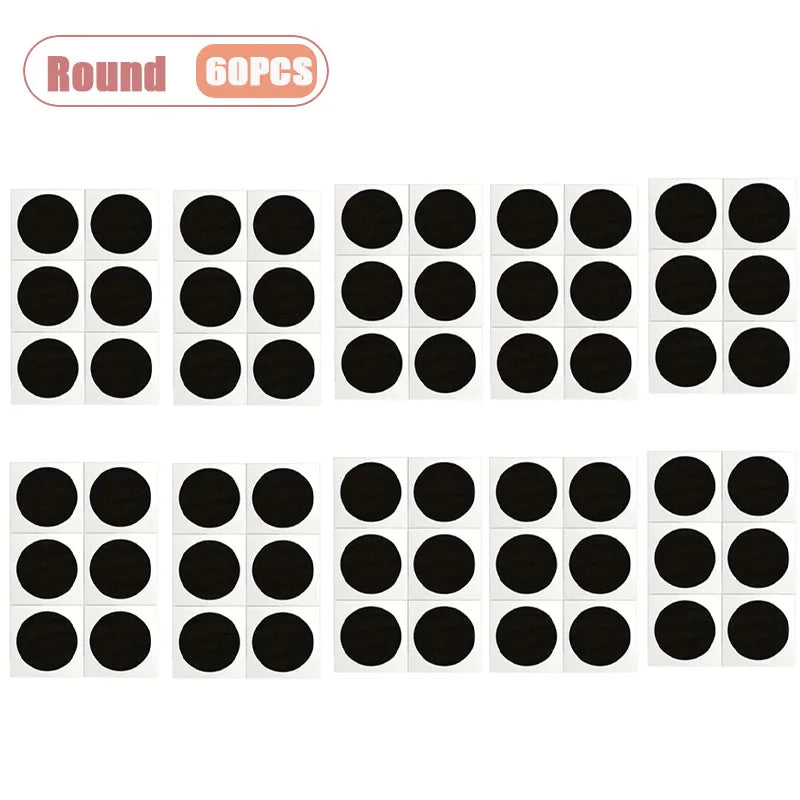 Self-Adhesive Tire Repair Patches No Glue Required for Bicycle and Motorcycle Tubes Quick Puncture Fix Cycling Emergency Kit Oasis Select Round-60PCS