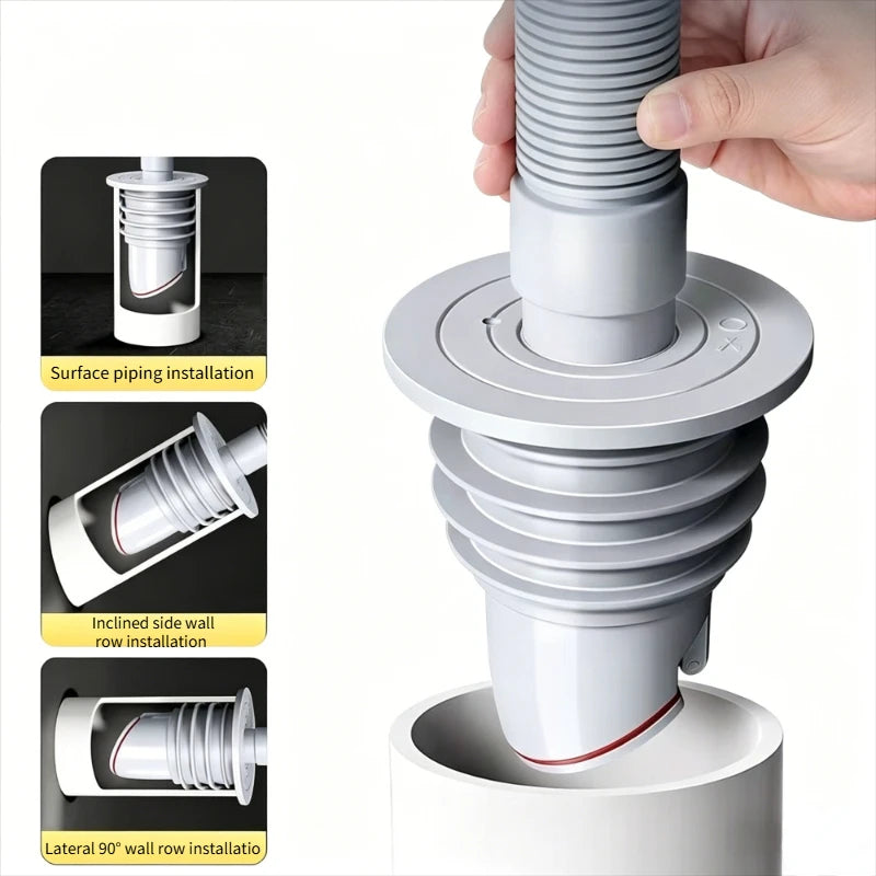Sink Plug Sewer Pipe Sealing Ring Water Plug Floor Drain Shower Stopper Bathroom Accessories 70-75mm Silicone Drains Kitchen Oasis Select