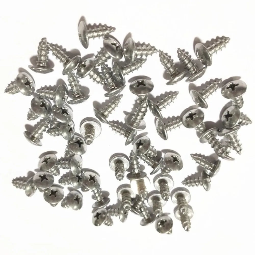 30PCS M5x16 Self-Tapping Screws Aluminum Alloy Universal Motorcycle Screws Colorful Motorbike Fairing Screws Oasis Select Silver