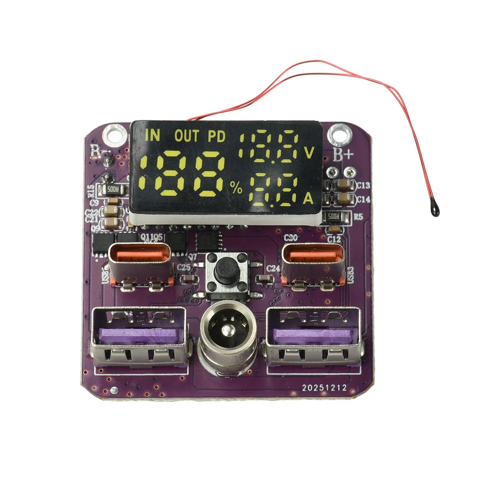 4S PD 100W Bidirectional Fast Charging Module 20V 5A High Power Output DC Port Charge Discharge All-in-One for Power Bank DIY Oasis Select A