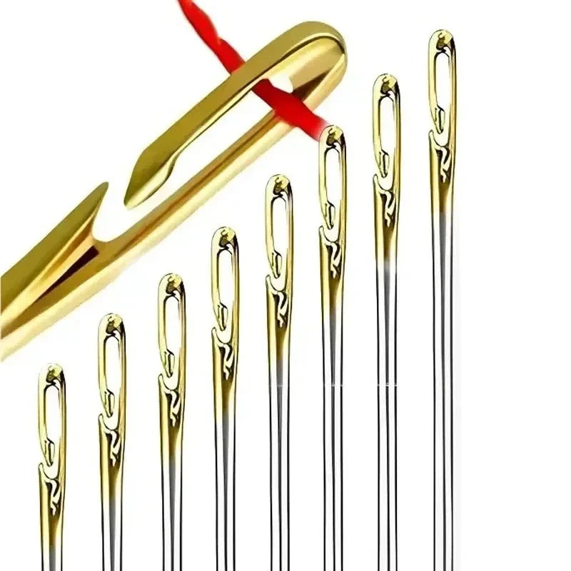 1/3/6set Sewing Needles Multi-Size Side Opening Stainless Steel Darning Sewing Household Hand Tools Oasis Select