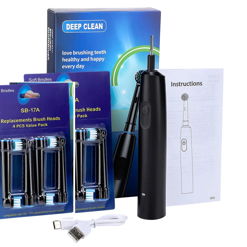AFDEAL Electric Toothbrush 5 Modes IP67 Rechargeable 4 Heads