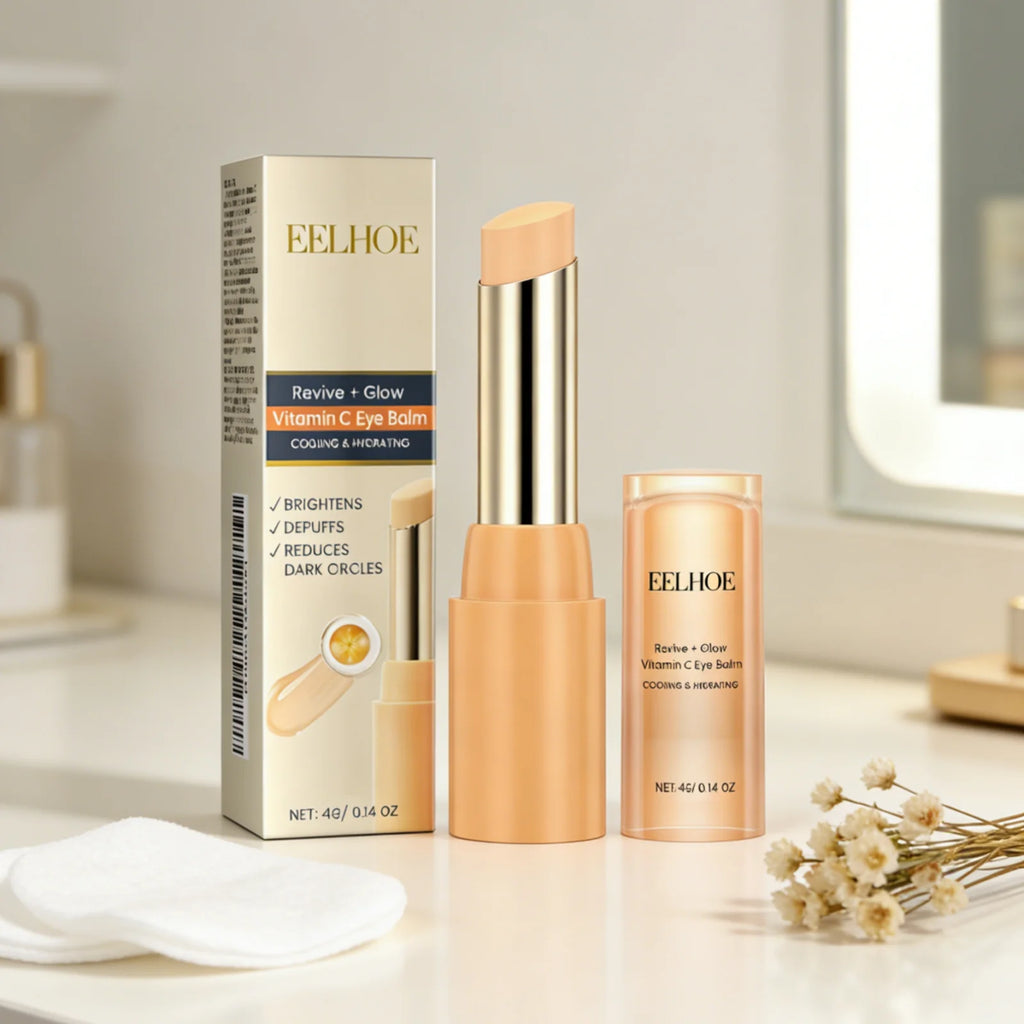 EELHOE Vitamin C Eye Balm Long Lasting Moisturizing Lifting Skin Rejuvenation Deep Nourishment Anti Puffiness Eye Serum Stick Oasis Select