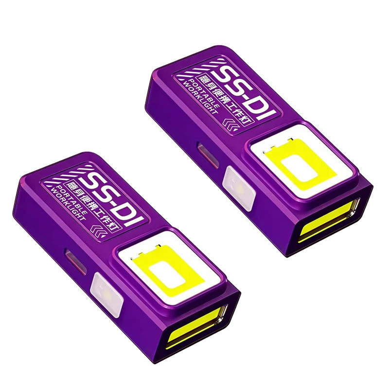 Mini COB LED Flashlight USB-C Rechargeable Magnetic Clip EDC