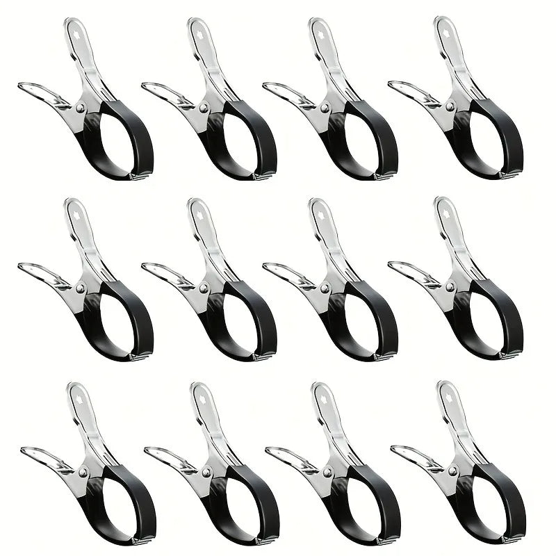 10pcs Durable Stainless Steel Pool Cover Clips with Plastic Handles - Heavy Duty Windproof Spring Clips Oasis Select 10pcs black