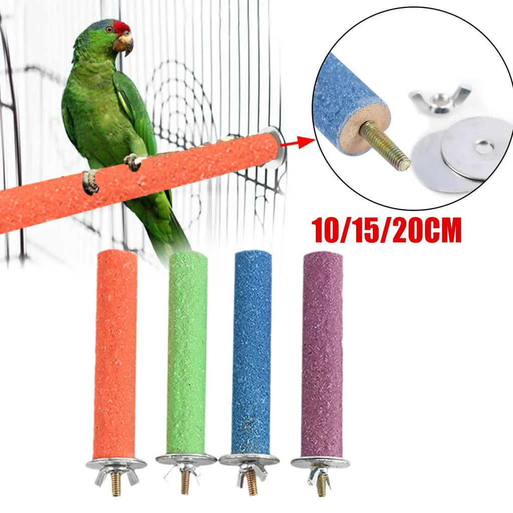 Parrot Claw Beak Grinding Bar Standing Stick Bird Perch Stand Toy Wood Parrot Paw Grinding Stick for Parakeet Cage Accessories Oasis Select