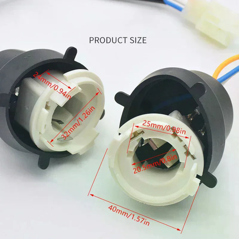 New BA20D Motorbike Headlight Socket Lamp Bulb Connector Base Adapter Fit For REX RS 400 450 500 Oasis Select