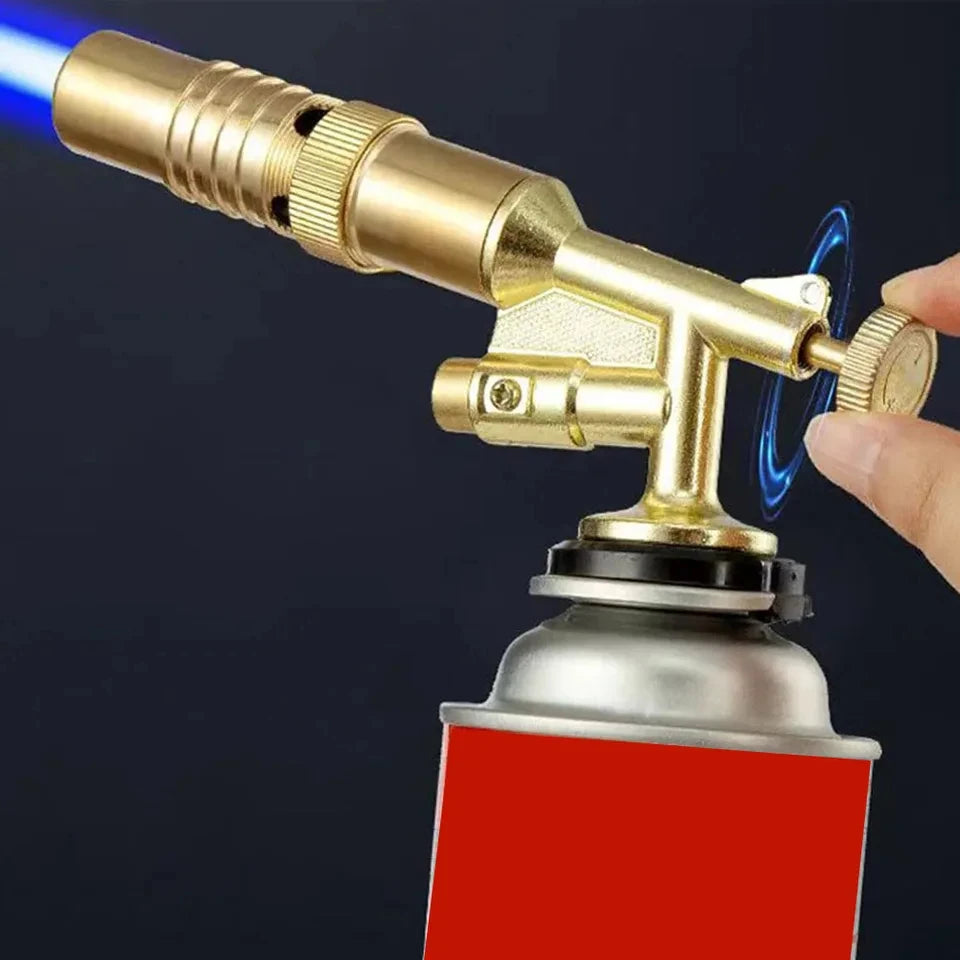 Portable Gold Copper Gas Welding Torch High Temperature Flame BBQ Cooking Brazing Tool for Outdoor Heating And Metal Joining Oasis Select Default Title