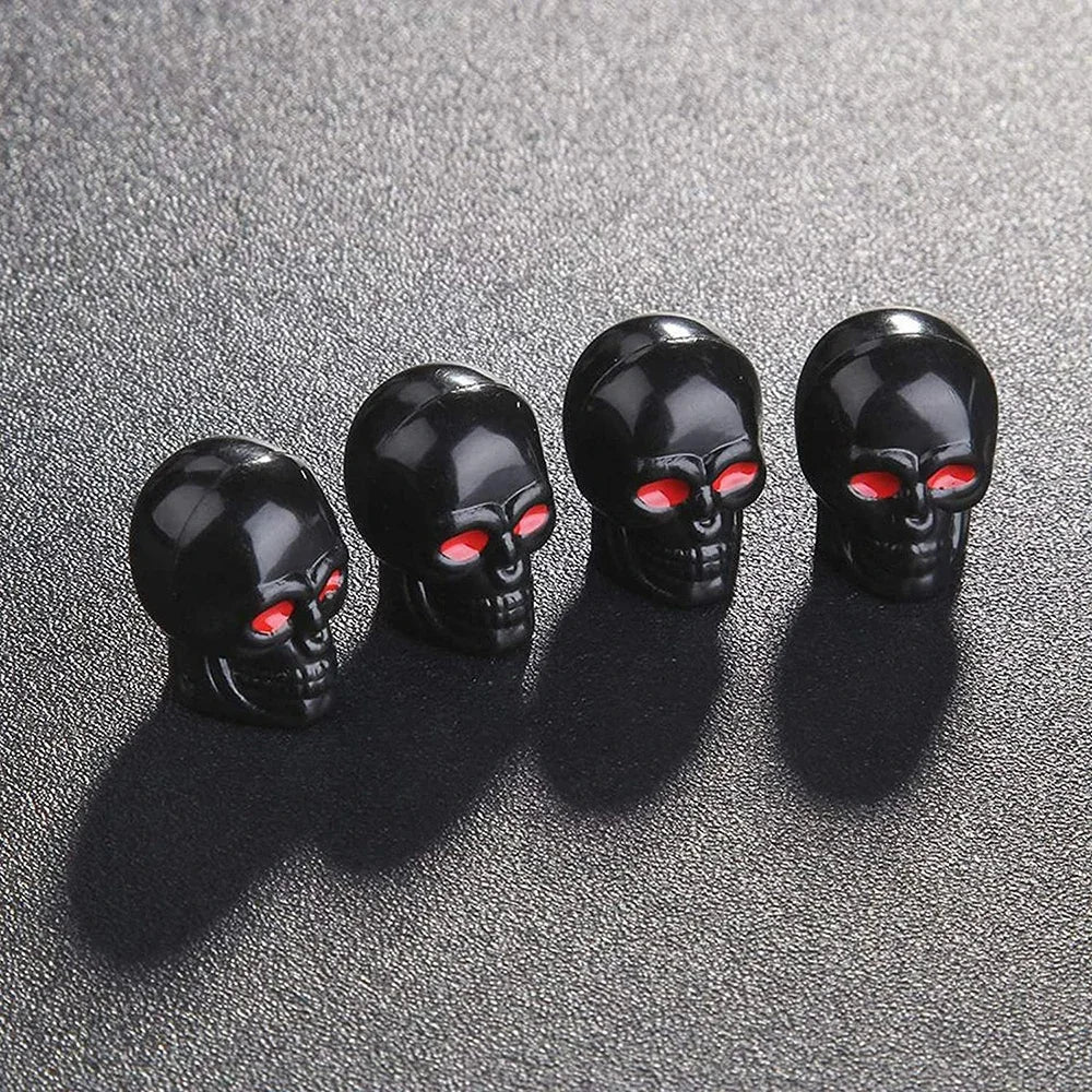 Skull Valve Caps ABS Car Wheel Plugs For Alloy Wheels Tire Valve Cap Auto Valve Cover For Cars Motorcycles Bikes Oasis Select