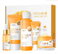 5 Pieces Vitamin C Skincare Set Moisturizing Face Serum Brighten Cream Antiage Eye Cream Toner Facial Care Set for Dropshipping Oasis Select Default Title