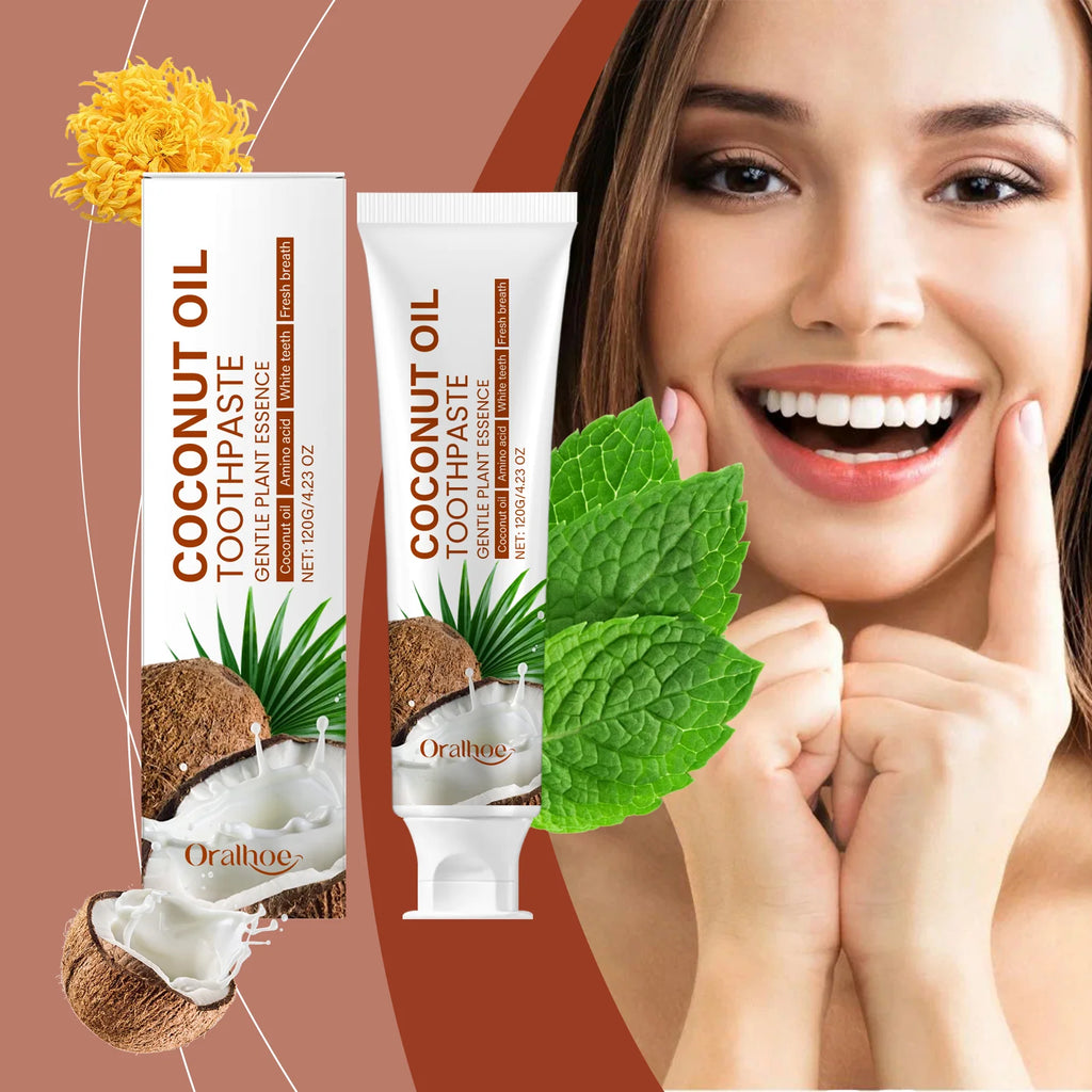 Coconut Oil Toothpaste: Freshens Breath, Nourishes Gums and Enamel, Family Oral Care Toothpaste Oasis Select