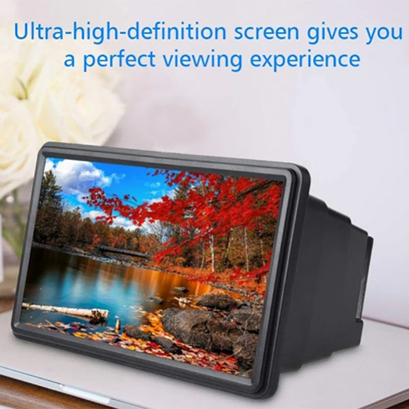 Phone Screen Magnifier HD Blue Light Blocking Desktop Magnifying Stand for Phone Live Streaming Video Watching Eye Protection Oasis Select