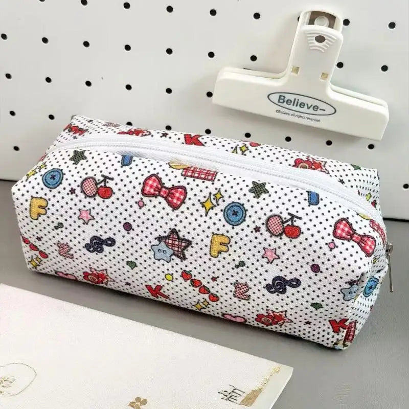 Graffiti Pencil Case Large Capacity Soft Pen Pouch Wear Resistant Stationery Bag for Kids Students School Office Use Oasis Select