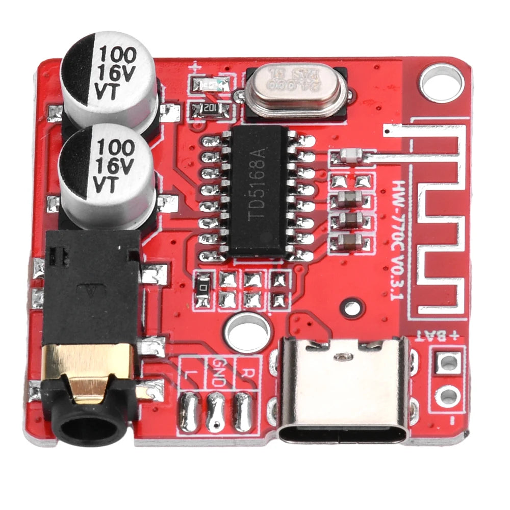 3W Bluetooth 5.1 Audio Receiver Board MP3 Lossless Decoder Board Wireless Stereo Speaker Amplifier Music Receiver Module 3.7-5V Oasis Select 1pcs