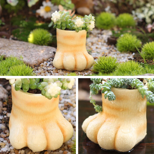3D Cat Paw Resin Planter | Succulent Pot & Desk Organizer Novelty Resin Planter Oasis Select