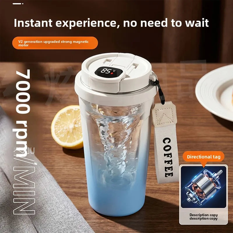 Electric Self-Mixing Insulated Cup – Coffee, Milk & Soy
